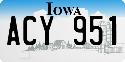 IA license plate ACY951