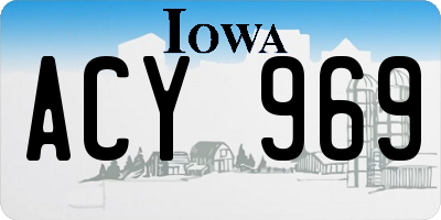 IA license plate ACY969