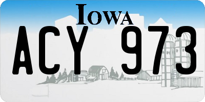 IA license plate ACY973