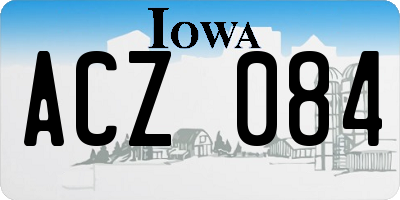 IA license plate ACZ084