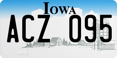 IA license plate ACZ095