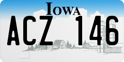 IA license plate ACZ146
