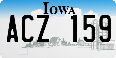IA license plate ACZ159