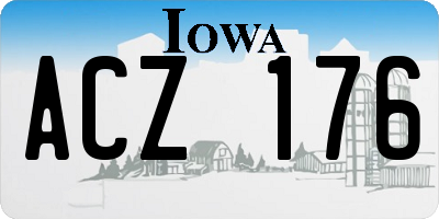 IA license plate ACZ176