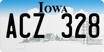 IA license plate ACZ328