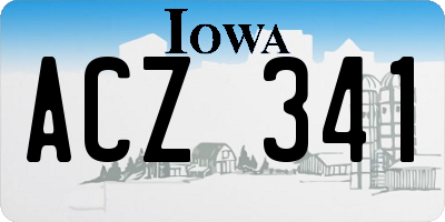 IA license plate ACZ341