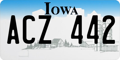 IA license plate ACZ442