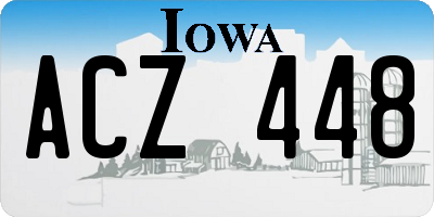 IA license plate ACZ448