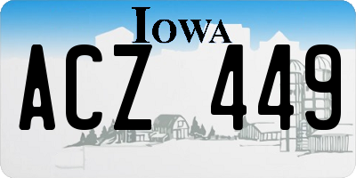 IA license plate ACZ449