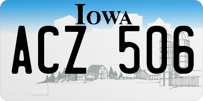 IA license plate ACZ506