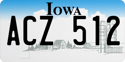 IA license plate ACZ512