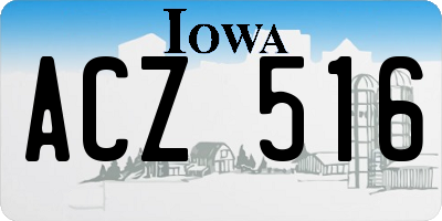 IA license plate ACZ516