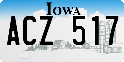 IA license plate ACZ517