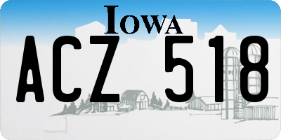 IA license plate ACZ518