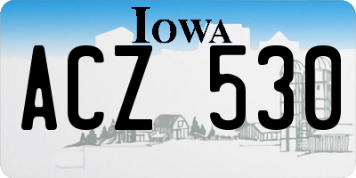 IA license plate ACZ530