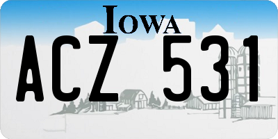 IA license plate ACZ531