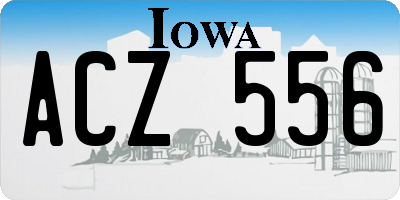 IA license plate ACZ556