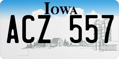 IA license plate ACZ557