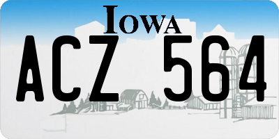 IA license plate ACZ564