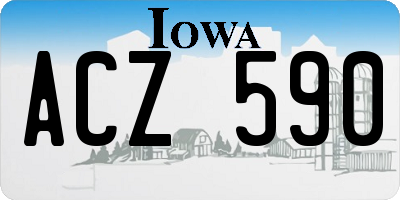 IA license plate ACZ590