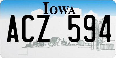 IA license plate ACZ594