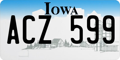 IA license plate ACZ599