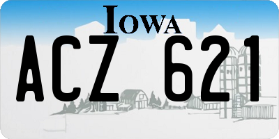 IA license plate ACZ621