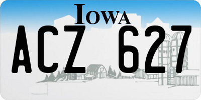 IA license plate ACZ627