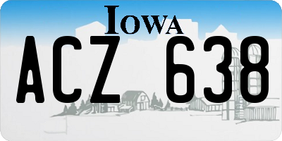 IA license plate ACZ638