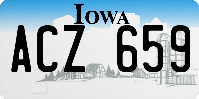 IA license plate ACZ659