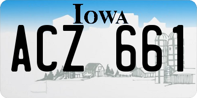 IA license plate ACZ661