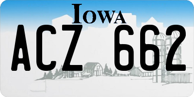IA license plate ACZ662