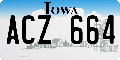 IA license plate ACZ664