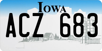 IA license plate ACZ683