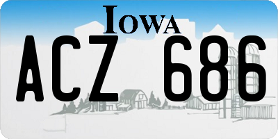IA license plate ACZ686