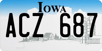 IA license plate ACZ687