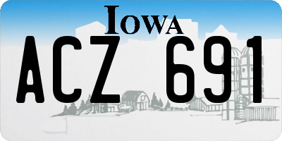 IA license plate ACZ691