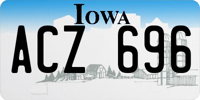IA license plate ACZ696
