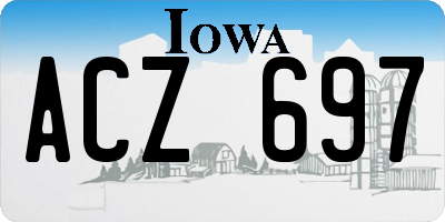 IA license plate ACZ697