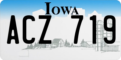 IA license plate ACZ719