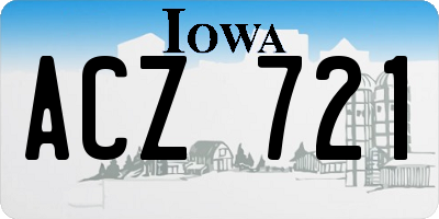 IA license plate ACZ721