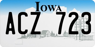 IA license plate ACZ723