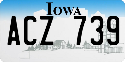 IA license plate ACZ739