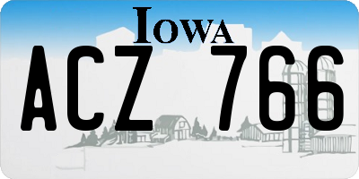 IA license plate ACZ766