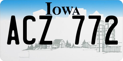 IA license plate ACZ772