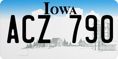 IA license plate ACZ790