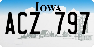IA license plate ACZ797