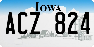 IA license plate ACZ824