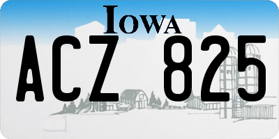 IA license plate ACZ825
