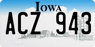 IA license plate ACZ943